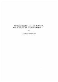 Noticias sobre Luisa de Herrera, hija natural de Juan de Herrera / por Luis Cervera Vera | Biblioteca Virtual Miguel de Cervantes