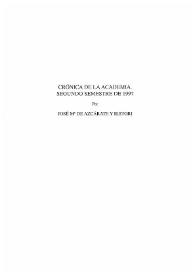 Crónica de la Academia. Segundo semestre de 1997 / por José M.ª de Azcárate y Ristori | Biblioteca Virtual Miguel de Cervantes