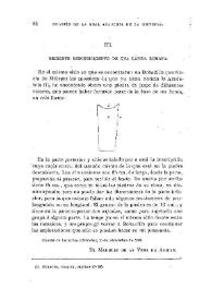 Reciente descubrimiento de una lápida romana / el marqués de la Vega de Armijo | Biblioteca Virtual Miguel de Cervantes