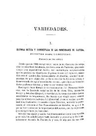 Historia crítica y documentada de las comunidades de Castilla. Fuentes bibliográficas / Manuel Danvila | Biblioteca Virtual Miguel de Cervantes