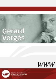 Gerard Vergés / director Ramón García Mateos | Biblioteca Virtual Miguel de Cervantes