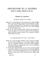Adquisiciones de la Academia durante el segundo semestre del año 1897 | Biblioteca Virtual Miguel de Cervantes