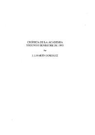 Crónica de la Academia. Segundo semestre de 1995 / J.J. Martín González | Biblioteca Virtual Miguel de Cervantes