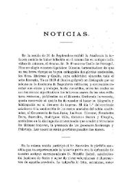 Noticias. Boletín de la Real Academia de la Historia, tomo 33 (octubre 1898). Cuaderno IV / F.F., A.R.V. | Biblioteca Virtual Miguel de Cervantes