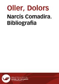 Narcís Comadira. Bibliografia | Biblioteca Virtual Miguel de Cervantes