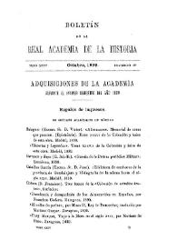 Adquisiciones de la Academia durante el primer semestre del año 1899 | Biblioteca Virtual Miguel de Cervantes