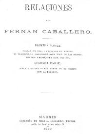 Relaciones / por Fernán Caballero | Biblioteca Virtual Miguel de Cervantes