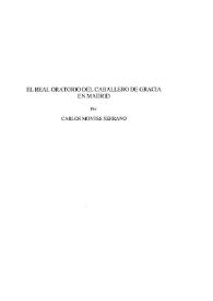 El Real Oratorio del Caballero de Gracia en Madrid / Carlos Montes Serrano | Biblioteca Virtual Miguel de Cervantes