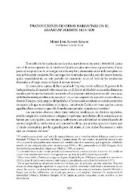 Traducciones de obras narrativas en el "Diario de Madrid", 1814-1820 / María José Alonso Seoane | Biblioteca Virtual Miguel de Cervantes
