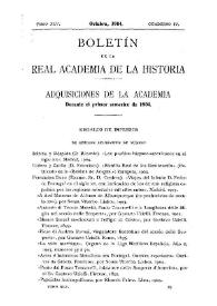 Adquisiciones de la Academia durante el primer semestre del año 1904 | Biblioteca Virtual Miguel de Cervantes