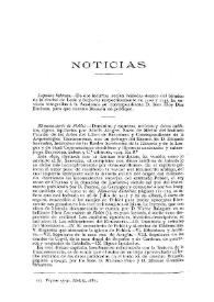 Noticias. Boletín de la Real Academia de la Historia. Tomo 45 (octubre 1904). Cuaderno IV / F.F., A. R. V. | Biblioteca Virtual Miguel de Cervantes