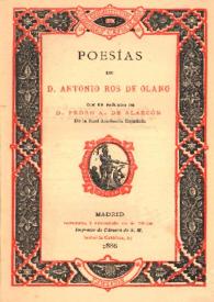 Poesías / de Antonio Ros de Olano; con un prólogo de D. Pedro A. de Alarcón | Biblioteca Virtual Miguel de Cervantes