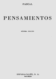 Pensamientos / Pascal | Biblioteca Virtual Miguel de Cervantes