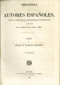 Obras de Miguel de Cervantes Saavedra / Miguel de Cervantes Saavedra | Biblioteca Virtual Miguel de Cervantes