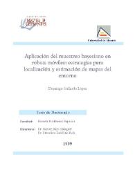 Muestreo bayesiano en robots móviles / Domingo Gallardo López | Biblioteca Virtual Miguel de Cervantes
