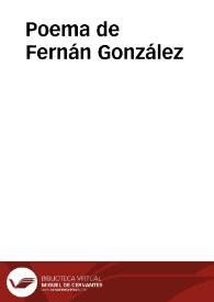 Poema de Fernán González | Biblioteca Virtual Miguel de Cervantes