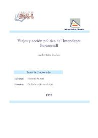 Viajes y acción política del Intendente Beramendi / Emilio Soler Pascual | Biblioteca Virtual Miguel de Cervantes