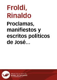 Proclamas, manifiestos y escritos políticos de José Marchena / Rinaldo Froldi | Biblioteca Virtual Miguel de Cervantes