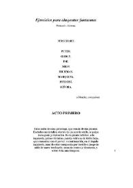 Ejercicios para ahuyentar fantasmas / Fernando Almena | Biblioteca Virtual Miguel de Cervantes