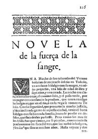 La fuerça de la sangre / Miguel de Ceruantes Saauedra | Biblioteca Virtual Miguel de Cervantes