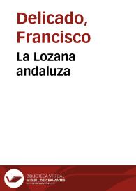La Lozana andaluza / Francisco Delicado | Biblioteca Virtual Miguel de Cervantes