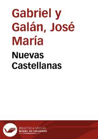 Nuevas Castellanas / José María Gabriel y Galán | Biblioteca Virtual Miguel de Cervantes