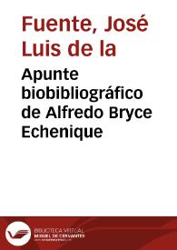 Biografía de Alfredo Bryce Echenique | Biblioteca Virtual Miguel de Cervantes