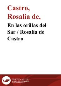 En las orillas del Sar / Rosalía de Castro | Biblioteca Virtual Miguel de Cervantes