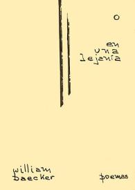 En una lejanía : poemas / William Baecker | Biblioteca Virtual Miguel de Cervantes