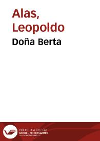 Doña Berta / Leopoldo Alas | Biblioteca Virtual Miguel de Cervantes