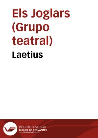 Laetius / Els Joglars | Biblioteca Virtual Miguel de Cervantes