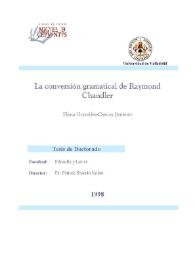La conversión gramatical en la obra de Raymond Chandler / Elena González-Cascos Jiménez | Biblioteca Virtual Miguel de Cervantes