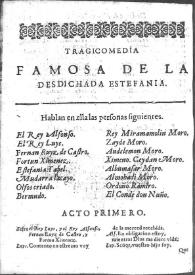 La desdichada Estefanía : tragicomedia famosa / Lope de Vega | Biblioteca Virtual Miguel de Cervantes