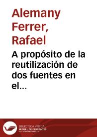 A propósito de la reutilización de dos fuentes en el Tirant lo Blanc / Rafael Alemany Ferrer | Biblioteca Virtual Miguel de Cervantes