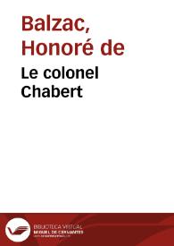 Le colonel Chabert / Honoré de Balzac | Biblioteca Virtual Miguel de Cervantes