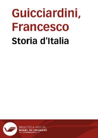 Storia d'Italia / Francesco Guicciardini | Biblioteca Virtual Miguel de Cervantes