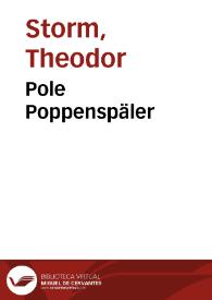 Pole Poppenspäler / Theodor Storm | Biblioteca Virtual Miguel de Cervantes