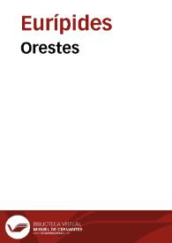 Orestes / Euripides | Biblioteca Virtual Miguel de Cervantes