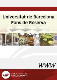 Universitat de Barcelona. Fons de Reserva / coordinadora Carina Rey Martín