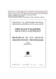 Museo Arqueológico de Barcelona [Memoria 1946] / Martín Almagro Basch | Biblioteca Virtual Miguel de Cervantes