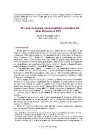 El Conde de Aranda y las necesidades económicas del abate Requeno en 1792 / Antonio Astorgano Abajo | Biblioteca Virtual Miguel de Cervantes