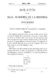 Nuevas lápidas romanas de Sagunto y Valencia / Fidel Fita | Biblioteca Virtual Miguel de Cervantes