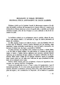 Declaración de paisaje pintoresco solicitada por el Ayuntamiento de Cuacos (Cáceres) / Comisión Central de Monumentos | Biblioteca Virtual Miguel de Cervantes