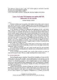 León y la Legio VII Gemina con motivo del XIX centenario de su creación / Antonio García y Bellido | Biblioteca Virtual Miguel de Cervantes