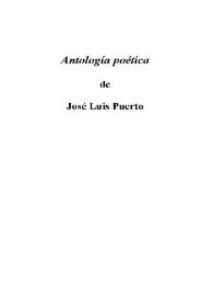 Antología poética / José Luis Puerto