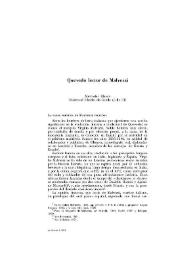 Quevedo lector de Malvezzi / Mercedes Blanco | Biblioteca Virtual Miguel de Cervantes