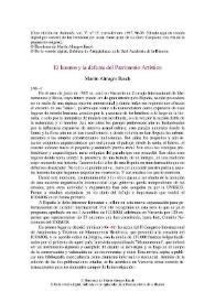El Icomos y la defensa del Patrimonio Artístico / Martín Almagro Basch | Biblioteca Virtual Miguel de Cervantes