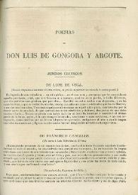 Poesías de Don Luis de Góngora y Argote | Biblioteca Virtual Miguel de Cervantes