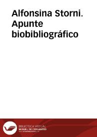 Alfonsina Storni. Apunte biobibliográfico | Biblioteca Virtual Miguel de Cervantes