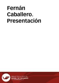 Fernán Caballero. Presentación | Biblioteca Virtual Miguel de Cervantes